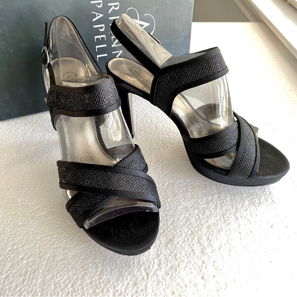 Adrianna Papell Black Ansel Crisscross Slingback Sandals 💙 - Picture 2 of 14